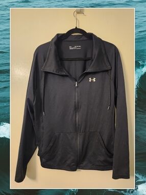 Under Armour Black Zipped Up Lightweight Jacket Plus Size XXL